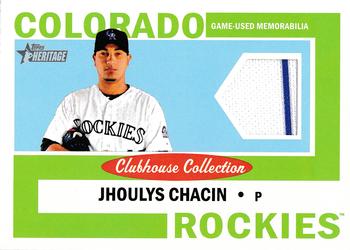 2013 Topps Heritage - Clubhouse Collection Relics #CCR-JCH Jhoulys Chacin Front