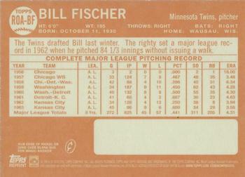 2013 Topps Heritage - Real One Autographs #ROA-BF Bill Fischer Back