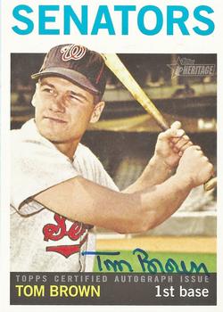2013 Topps Heritage - Real One Autographs #ROA-TBR Tom Brown Front