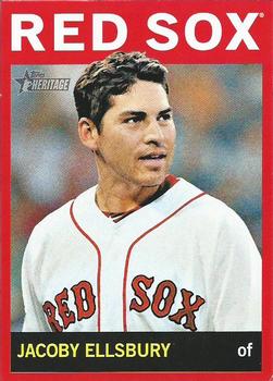 2013 Topps Heritage - Red Border #210 Jacoby Ellsbury Front