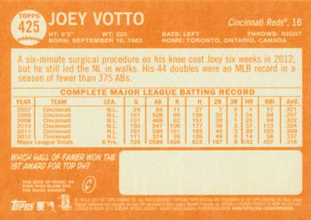 2013 Topps Heritage - Red Border #425 Joey Votto Back