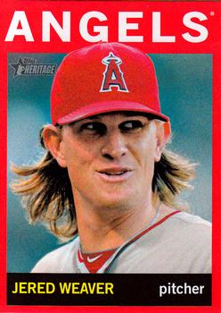 2013 Topps Heritage - Red Border #449 Jered Weaver Front
