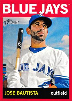 2013 Topps Heritage - Red Border #89 Jose Bautista Front