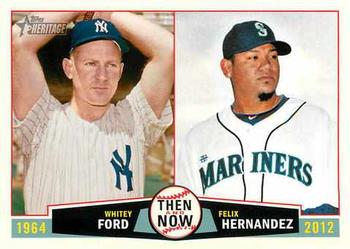 2013 Topps Heritage - Then and Now #TN-FH Whitey Ford / Felix Hernandez Front