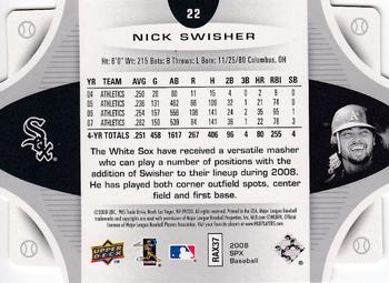 2008 SPx #22 Nick Swisher Back