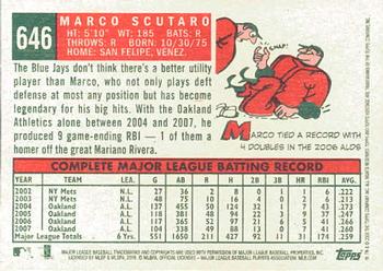 2008 Topps Heritage #646 Marco Scutaro Back