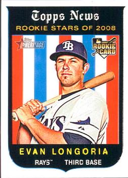 2008 Topps Heritage #650 Evan Longoria Front