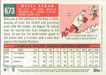 2008 Topps Heritage #673 Willy Aybar Back