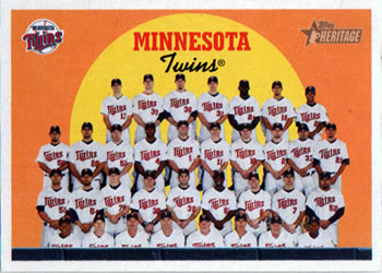 2008 Topps Heritage #585 Minnesota Twins Front