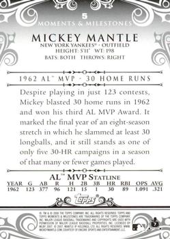 2008 Topps Moments & Milestones #5-3 Mickey Mantle Back