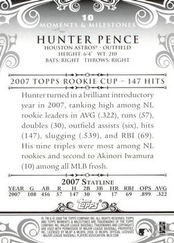 2008 Topps Moments & Milestones #10-122 Hunter Pence Back