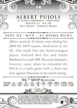 2008 Topps Moments & Milestones #14-40 Albert Pujols Back