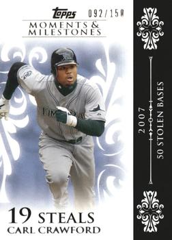 2008 Topps Moments & Milestones #47-19 Carl Crawford Front