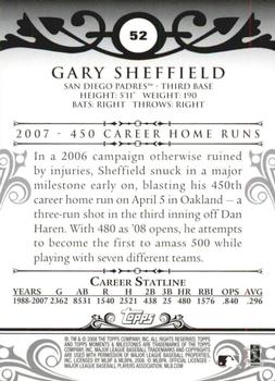 2008 Topps Moments & Milestones #52-60 Gary Sheffield Back
