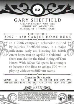 2008 Topps Moments & Milestones #52-322 Gary Sheffield Back