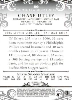 2008 Topps Moments & Milestones #59-11 Chase Utley Back