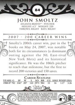 2008 Topps Moments & Milestones #84-54 John Smoltz Back