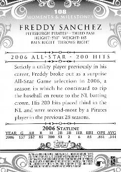 2008 Topps Moments & Milestones #108-193 Freddy Sanchez Back