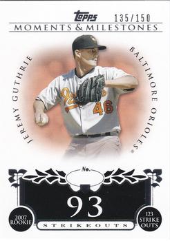 2008 Topps Moments & Milestones #109-93 Jeremy Guthrie Front