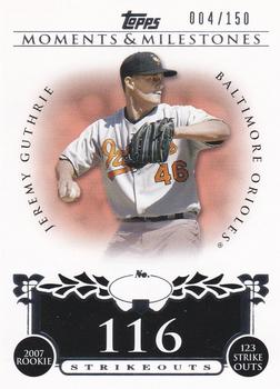 2008 Topps Moments & Milestones #109-116 Jeremy Guthrie Front