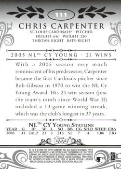 2008 Topps Moments & Milestones #111-10 Chris Carpenter Back