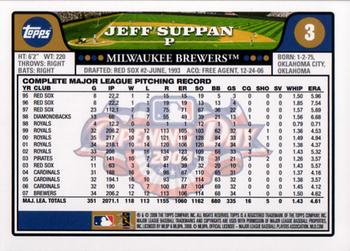 2008 Topps Opening Day #3 Jeff Suppan Back
