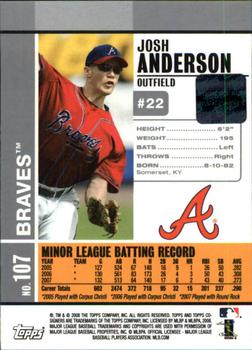 2008 Topps Co-Signers #107 Josh Anderson Back