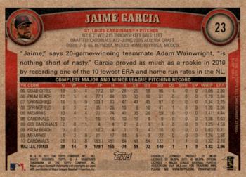 2011 Topps - Throwback #23 Jaime Garcia Back