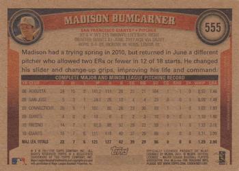 2011 Topps - Throwback #555 Madison Bumgarner Back