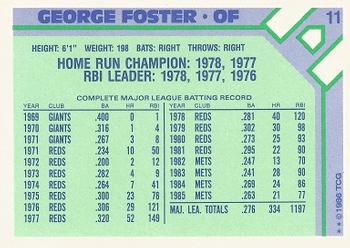 1986 Topps Baseball Champion Superstars #11 George Foster Back