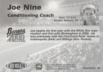 2000 Grandstand Birmingham Barons #NNO Joe Nine Back