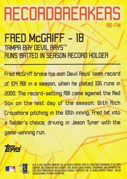 2003 Topps - Record Breakers (Series One) #RB-FM Fred McGriff Back