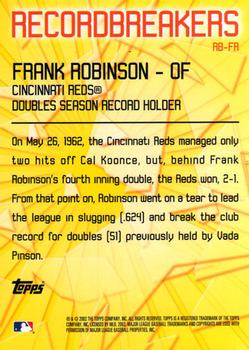 2003 Topps - Record Breakers (Series One) #RB-FR Frank Robinson Back