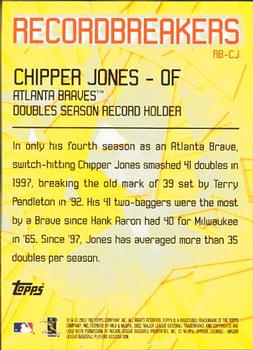 2003 Topps - Record Breakers (Series One) #RB-CJ Chipper Jones Back