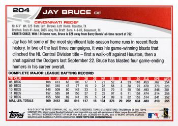 2013 Topps Opening Day #204 Jay Bruce Back