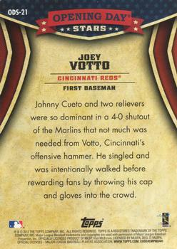 2013 Topps Opening Day - Opening Day Stars #ODS-21 Joey Votto Back