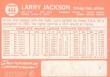 2013 Topps Heritage - 50th Anniversary Buybacks #444 Larry Jackson Back