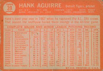 2013 Topps Heritage - 50th Anniversary Buybacks #39 Hank Aguirre Back