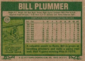 1977 Topps #239 Bill Plummer Back