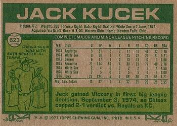 1977 Topps #623 Jack Kucek Back