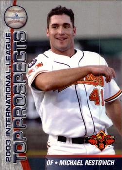 2003 Choice International League Top Prospects #25 Michael Restovich Front