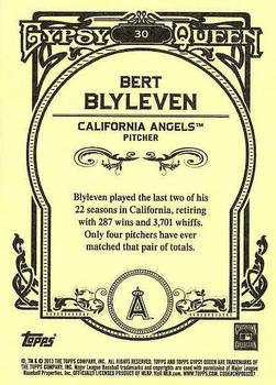 2013 Topps Gypsy Queen - Framed White #30 Bert Blyleven Back