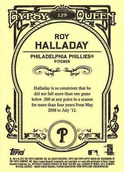 2013 Topps Gypsy Queen - Framed White #129 Roy Halladay Back