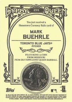 2013 Topps Gypsy Queen - Hometown Currency Coins #255 Mark Buehrle Back