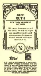 2013 Topps Gypsy Queen - Mini #50 Babe Ruth Back