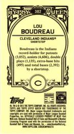 2013 Topps Gypsy Queen - Mini #302 Lou Boudreau Back