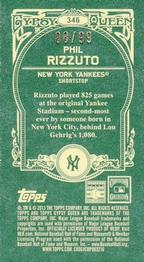 2013 Topps Gypsy Queen - Mini Green #346 Phil Rizzuto Back