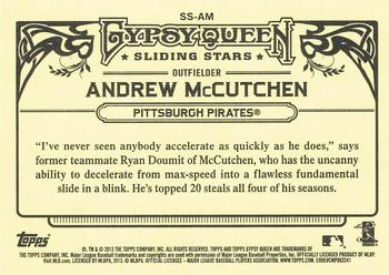 2013 Topps Gypsy Queen - Sliding Stars #SS-AM Andrew McCutchen Back