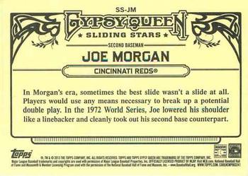 2013 Topps Gypsy Queen - Sliding Stars #SS-JM Joe Morgan Back
