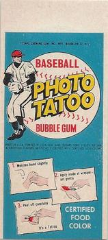 1964 Topps Photo Tatoos #NNO Norm Cash Back